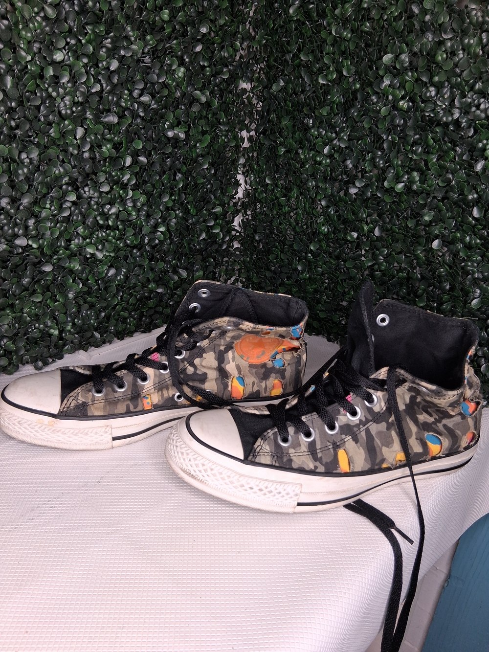 Converse Kids' Camo High-Top Sneakers in Black